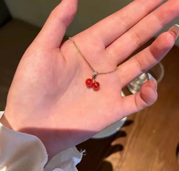 Red Cherry anti-tarnish Pendant Necklace